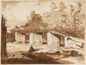 Paesaggio con un ponte