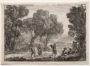 Paesaggio con danza campestre (Piccola tavola) da Claude Lorrain