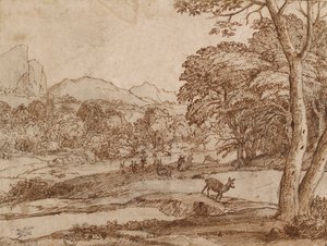 Paesaggio con un branco di cervi da Claude Lorrain