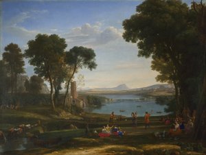 Paesaggio con il matrimonio di Isacco e Rebecca, 1648 da Claude Lorrain