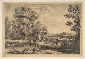 Rebecca ed Eliezer, ca. 1638-41 da Claude Lorrain