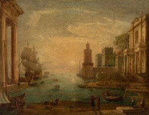 Porto con Ulisse che restituisce Criseide a suo padre Crise da Claude Lorrain