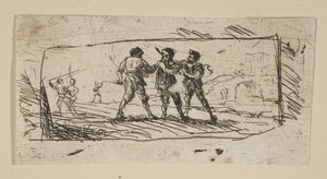Studio con Briganti (Sezione Inferiore) da Claude Lorrain