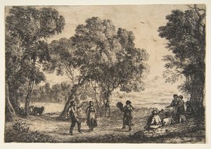 La danza campestre (Piccola lastra) da Claude Lorrain