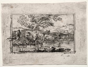 Il Gregge al Abbeveratoio, 1635 da Claude Lorrain