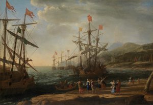 Le donne troiane incendiano la loro flotta, ca. 1643 da Claude Lorrain