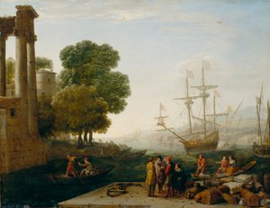 Un porto al tramonto, 1643 da Claude Lorrain