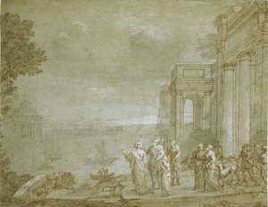 Veduta di Cartagine con Didone ed Enea, 1676 da Claude Lorrain