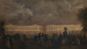 Illuminazione di Place Louis-XV in occasione della nascita del delfino, ottobre 1781, circa 1781 da Claude Louis Chatelet
