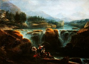 Paesaggio svizzero da Claude Louis Chatelet
