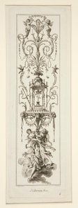 Pagina del titolo e tre fogli da Cahier d da Claude Louis Desrais