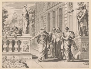 Allegoria in onore del Collegio Romano da Claude Mellan