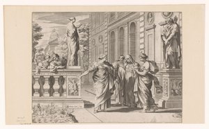 Allegoria in onore del Collegio Romano da Claude Mellan