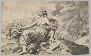 Allegoria della Francia con le armi di Richelieu da Claude Mellan