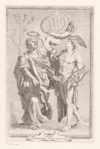 Apollo incorona Publio Virgilio Marone da Claude Mellan