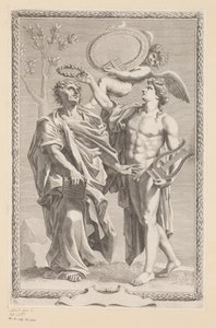 Apollo incorona Publio Virgilio Marone da Claude Mellan