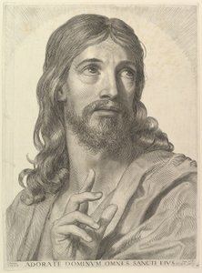 Busto di Cristo adulto da Claude Mellan