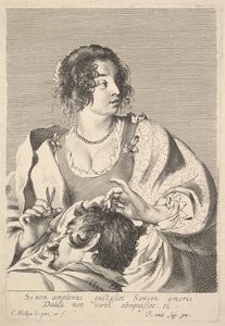 Dalila Taglia i Capelli di Sansone da Claude Mellan