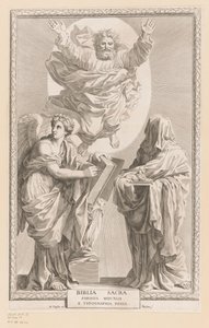 Dio con personificazione della Storia e della Profezia da Claude Mellan