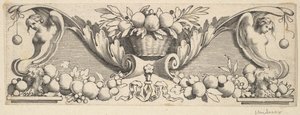 Fregio: Cesto di frutta da Claude Mellan