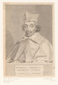 Ritratto di Alphonse Louis du Plessis de Richelieu, arcivescovo di Lione da Claude Mellan