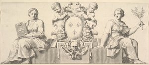 Le armi della Francia accompagnate da personificazioni della legge e della buona fede, 1664