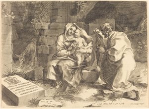 La Sacra Famiglia da Claude Mellan