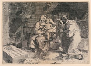 La Sacra Famiglia da Claude Mellan