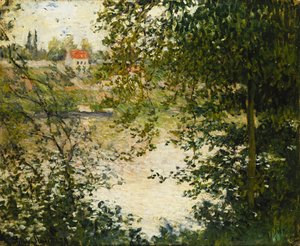Una vista attraverso gli alberi dell
