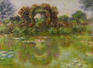 Bassin aux Nymphéas, les Rosiers, 1913 da Claude Monet