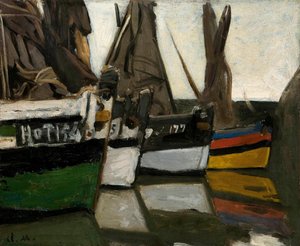 Barche da pesca a Honfleur, ca 1866 da Claude Monet
