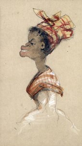 Donna nera con un foulard, 1857