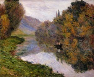 Barca sulla Senna vicino a Jeufosse da Claude Monet