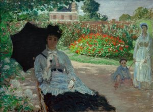 Camille in giardino, con Jean e la sua governante da Claude Monet