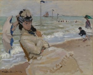 Camille sulla spiaggia di Trouville