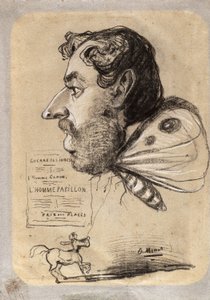 Caricatura di Jules Didier ("Uomo farfalla") da Claude Monet