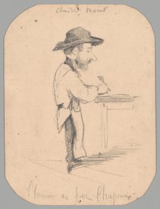 Caricatura di un uomo con il cappello piccolo da Claude Monet