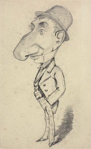 Caricatura di un Uomo con un Naso Grande da Claude Monet
