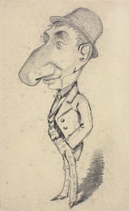 Caricatura di un uomo con un grande naso da Claude Monet