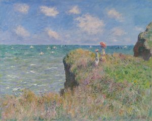 Passeggiata sulla scogliera a Pourville da Claude Monet