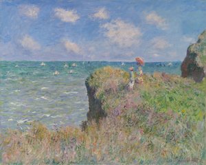 Passeggiata sulla scogliera a Pourville, 1882 da Claude Monet