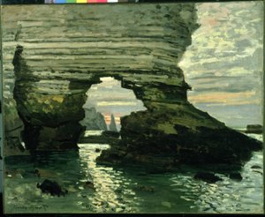 Scogliera a Etretat, c.1868-69 da Claude Monet