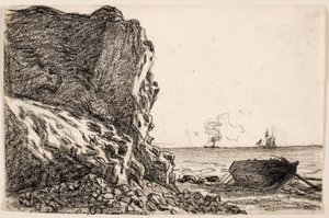 Scogliere e mare, Sainte-Adresse, c.1864