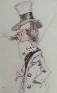 Dandy con un sigaro, ca 1857 da Claude Monet
