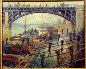 Scaricatori di carbone sulla Senna da Claude Monet