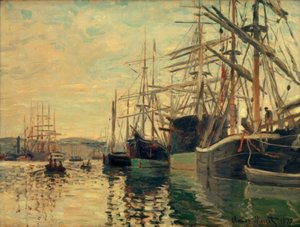 Il porto di Rouen da Claude Monet