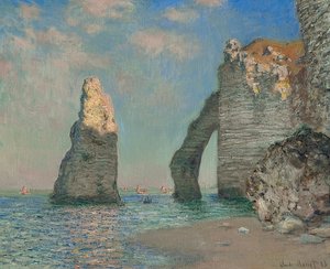 Le scogliere di Étretat da Claude Monet