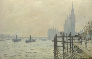 Il Tamigi a Westminster da Claude Monet