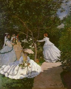 Donne in giardino