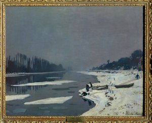 Ghiacci sulla Senna a Bougival, Yvelines. Dipinto di Claude Monet (1840-1926). Parigi, Museo del Louvre da Claude Monet
